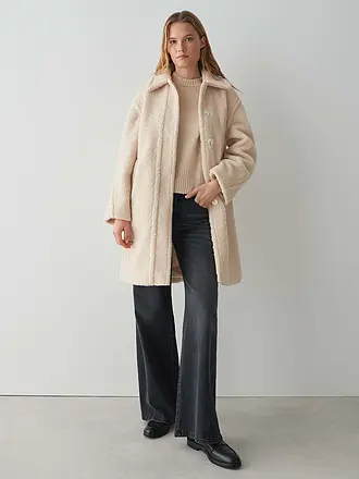 OPUS | Manteau aspect fourrure HEDDY | beige